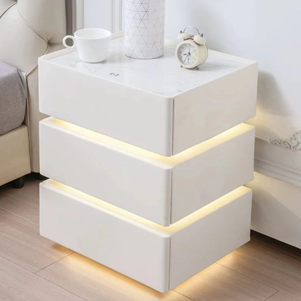 Умная прикроватная тумба с беспроводной зарядкой и подсветкой Smart Bedside Table