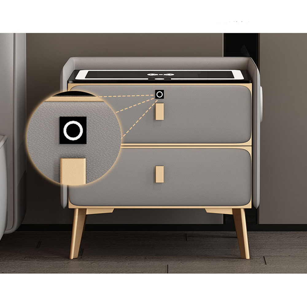 Умная прикроватная тумбочка c зарядкой для телефона Nightstand Smart