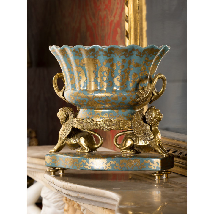 Фарфоровая чаша львах Bertini