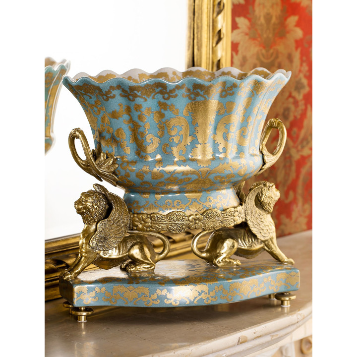 Фарфоровая чаша львах Bertini