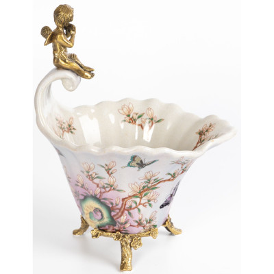 Фарфоровая чаша с золотым ангелом Suhary