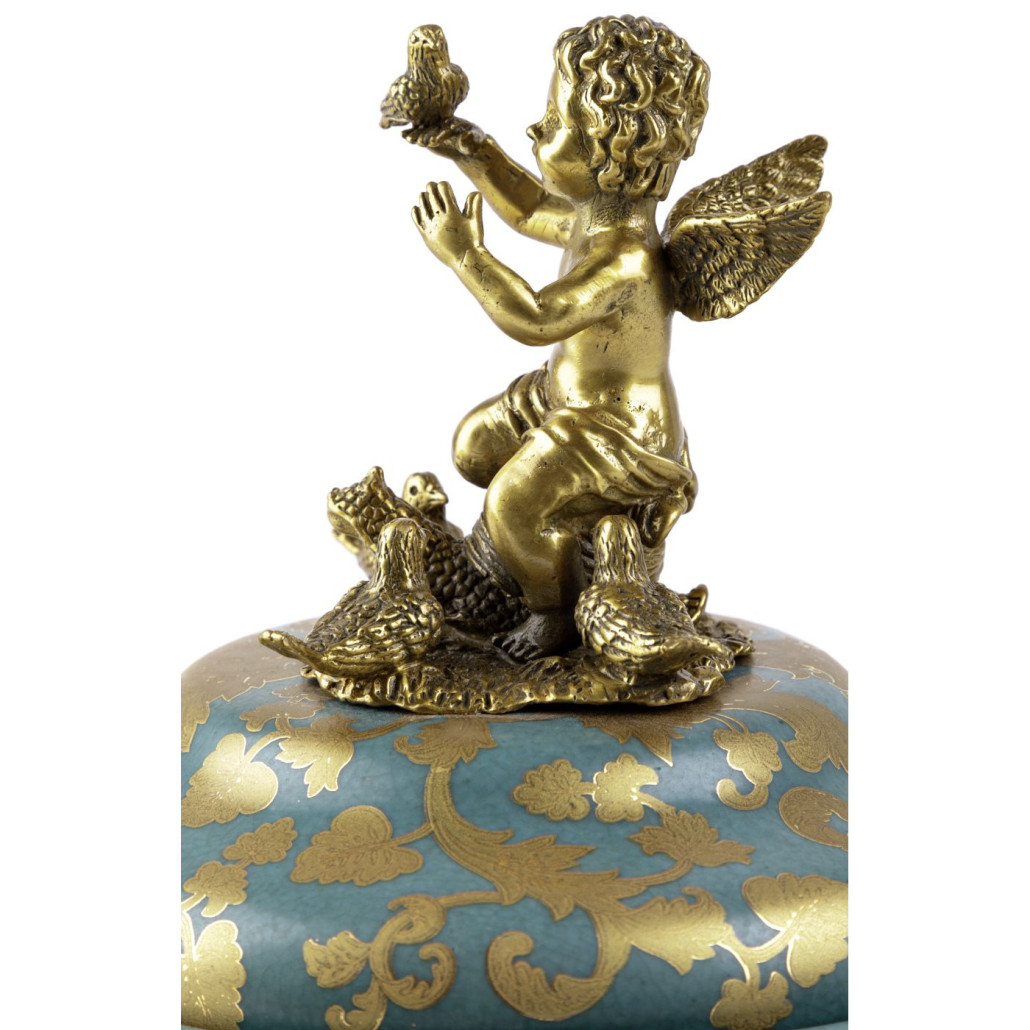 Фарфоровая шкатулка Birds with an angel