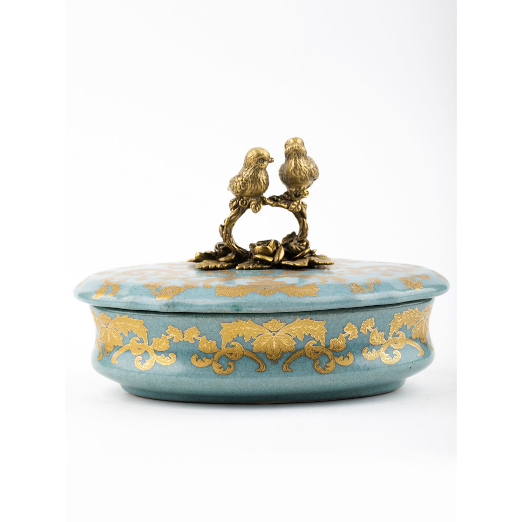 Фарфоровая шкатулка Married birds