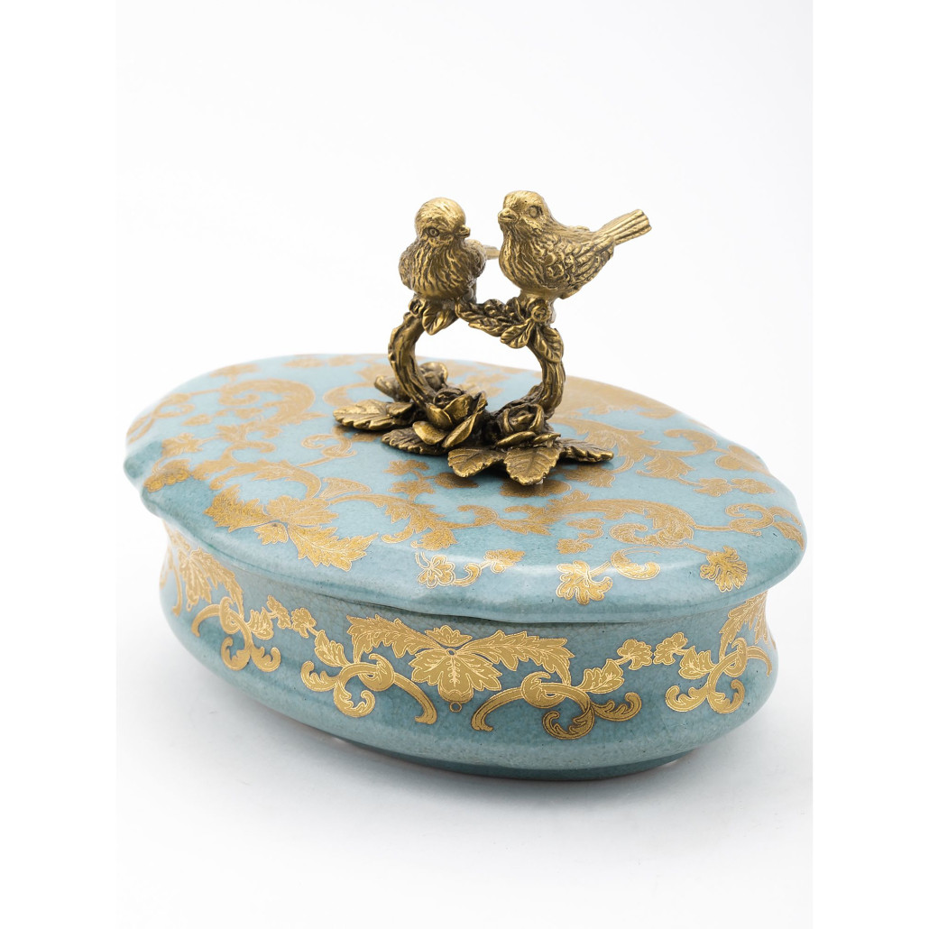 Фарфоровая шкатулка Married birds