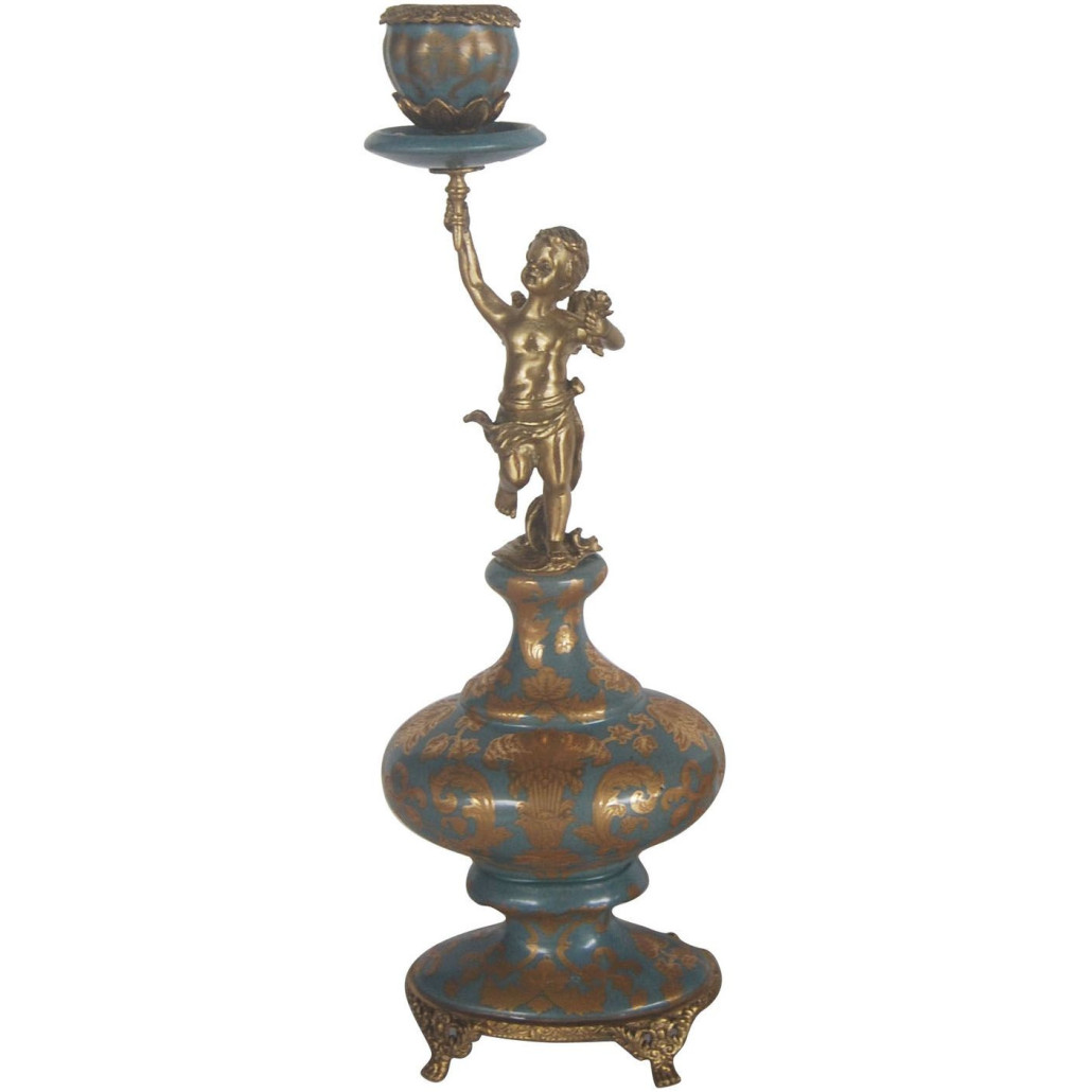 Фарфоровый подсвечник Ангел во главе Voki