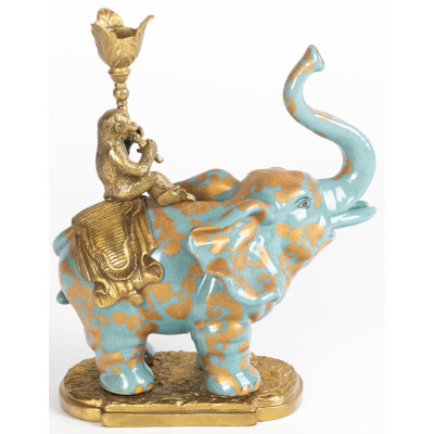 Фарфоровый подсвечник Слон с эмоцией Fluens