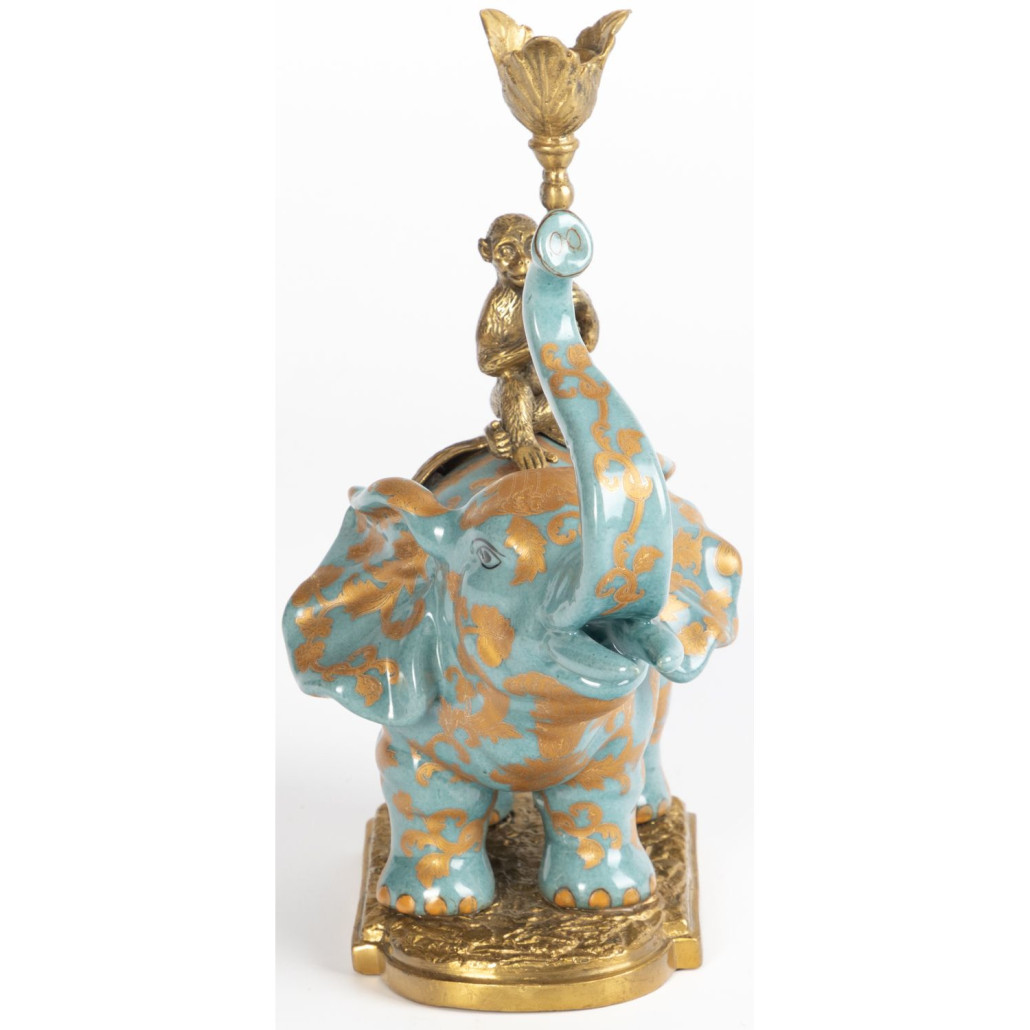 Фарфоровый подсвечник Слон с эмоцией Fluens