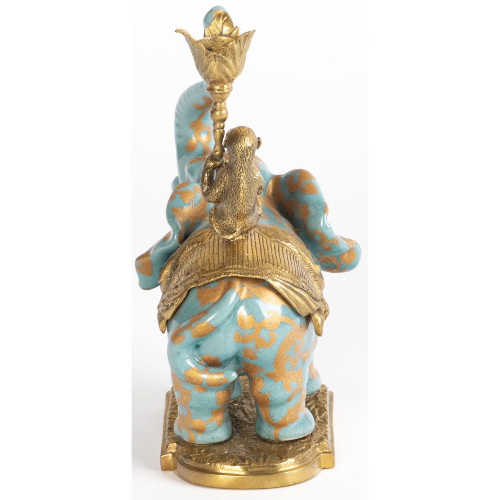 Фарфоровый подсвечник Слон с эмоцией Fluens