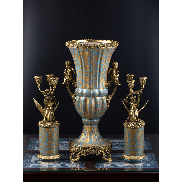 Фарфоровый подсвечник Три рожка X