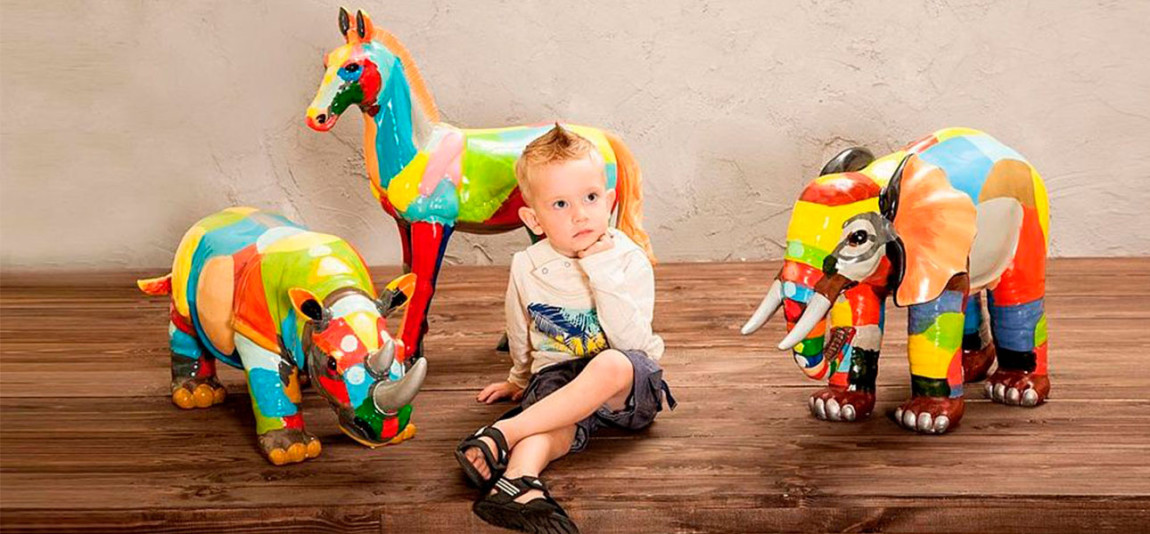 Фигурка керамика лошадь разноцветная Colored Horse