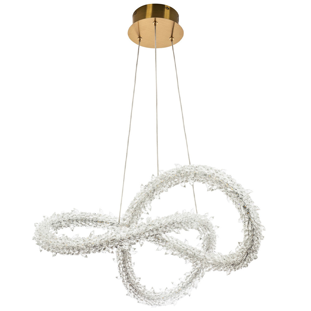 Фигурная люстра с хрустальным декором Gilbertine Crystal Curly Ring Chandelier