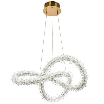 Фигурная люстра с хрустальным декором Gilbertine Crystal Curly Ring Chandelier