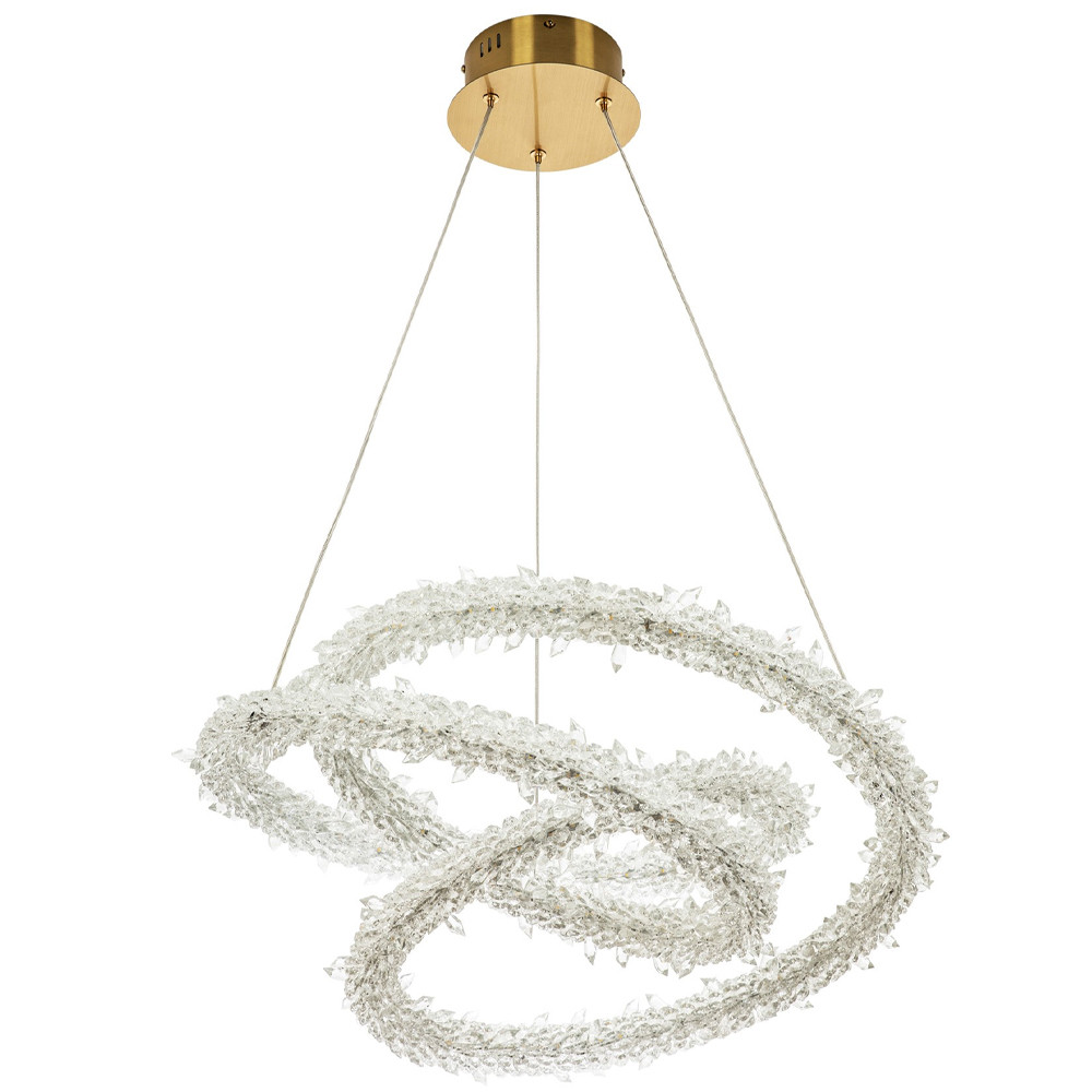 Фигурная люстра украшенная кристаллами из хрусталя Gilbertine Crystals Twisted Chandelier