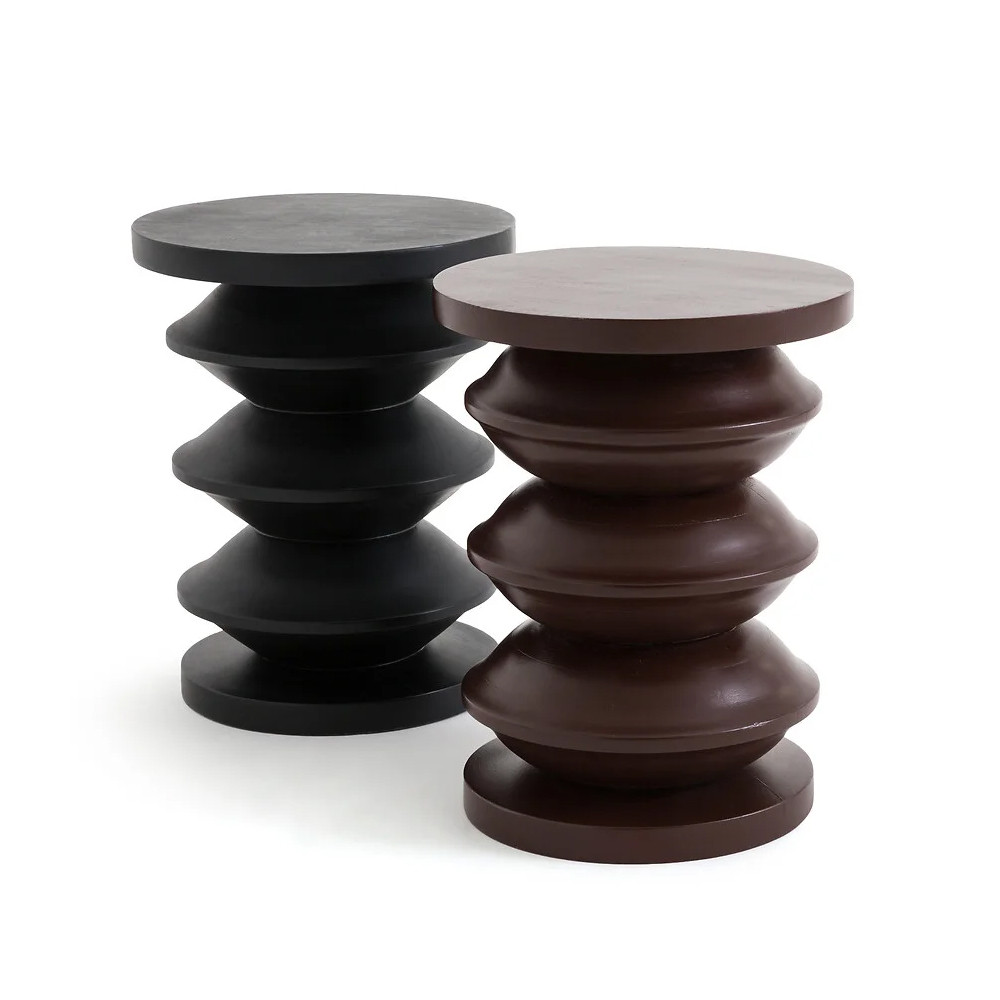 Фигурный приставной столик бордового цвета  AMORPHOUS