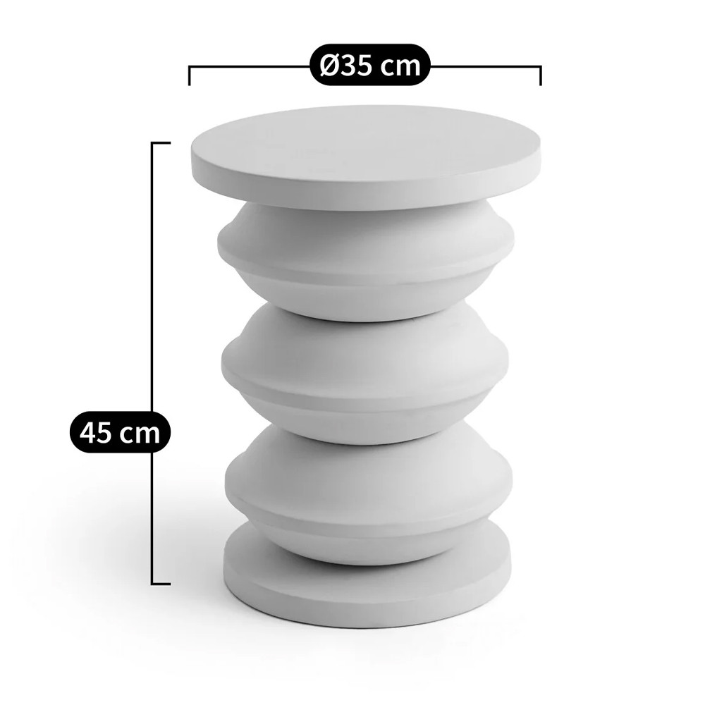 Фигурный приставной столик бордового цвета  AMORPHOUS