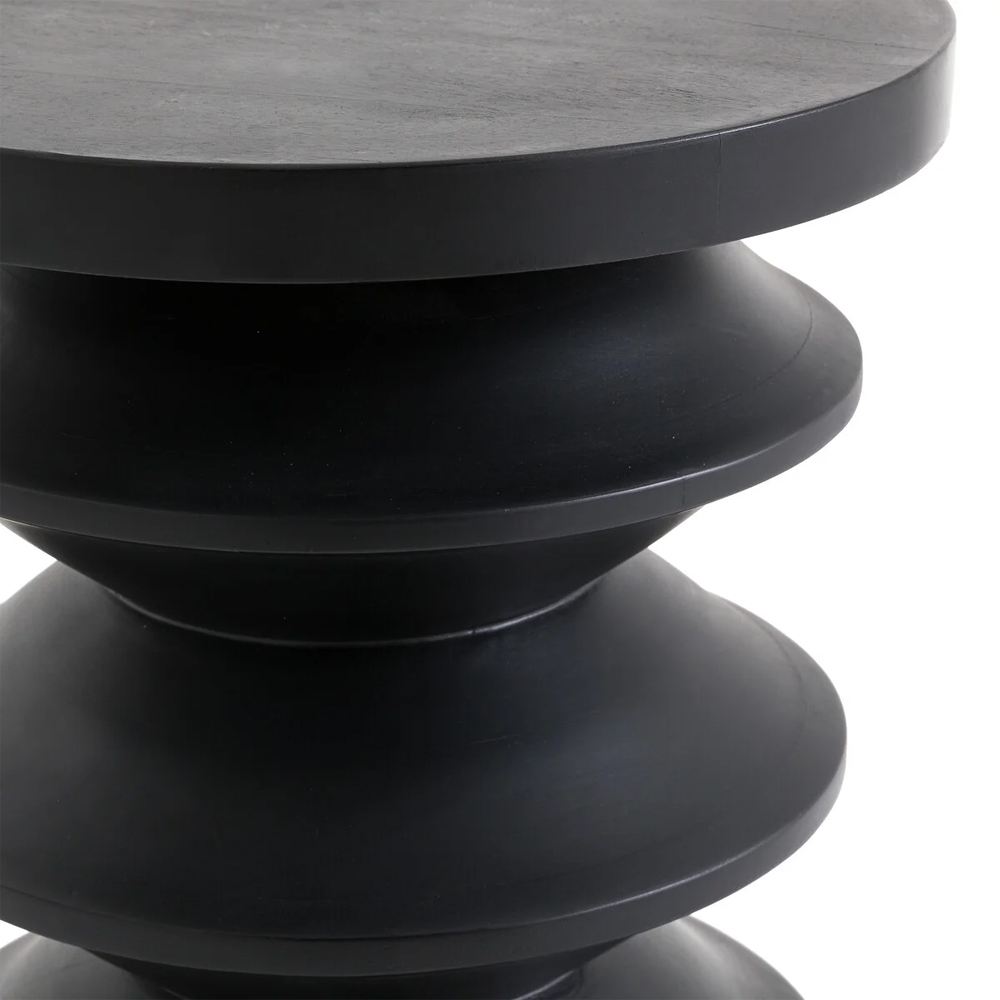 Фигурный приставной столик черного цвета AMORPHOUS