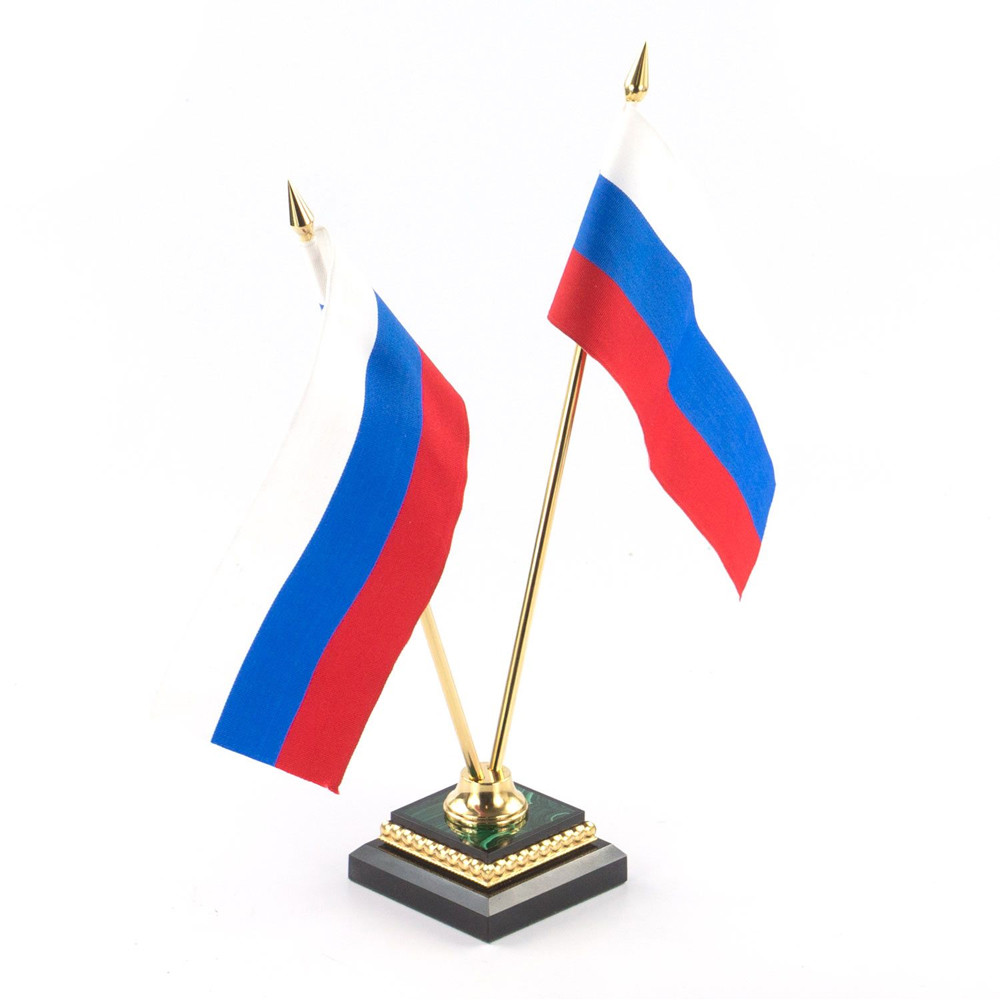 Флагшток из малахита и бронзы с позолотой Stone Flagpole