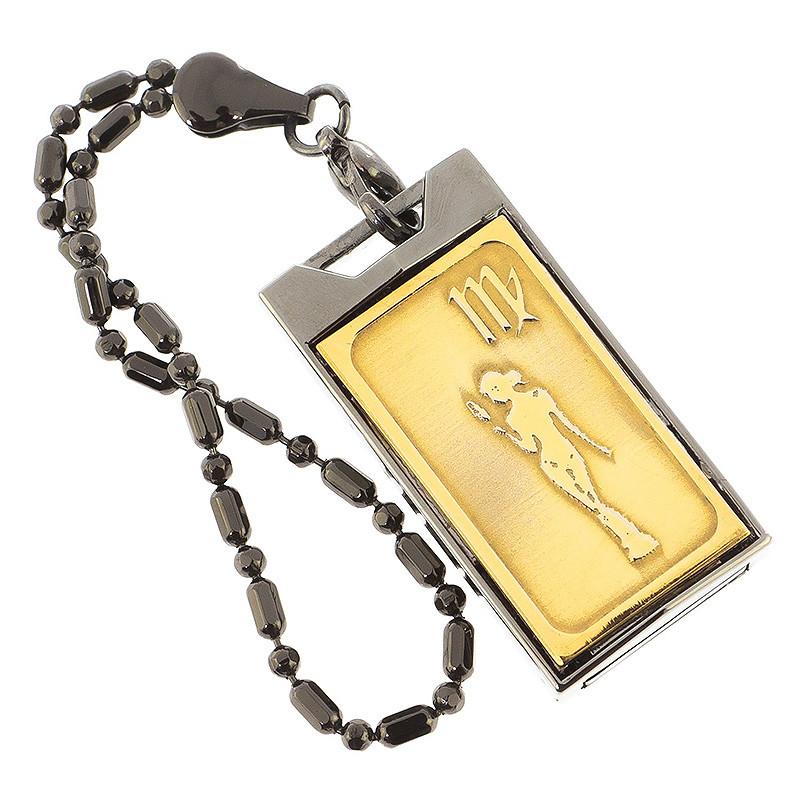 Флеш-карта брелок USB 2.0 на 32 гб с гравировкой символа знака зодиака Дева в подарочной коробке Metal Flash Drive