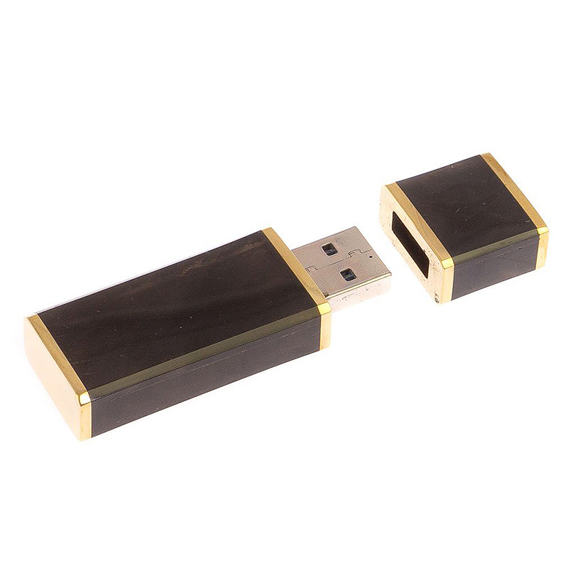 Флешка на 32 гб из натурального камня Обсидиан Черный Stone Flash Drive