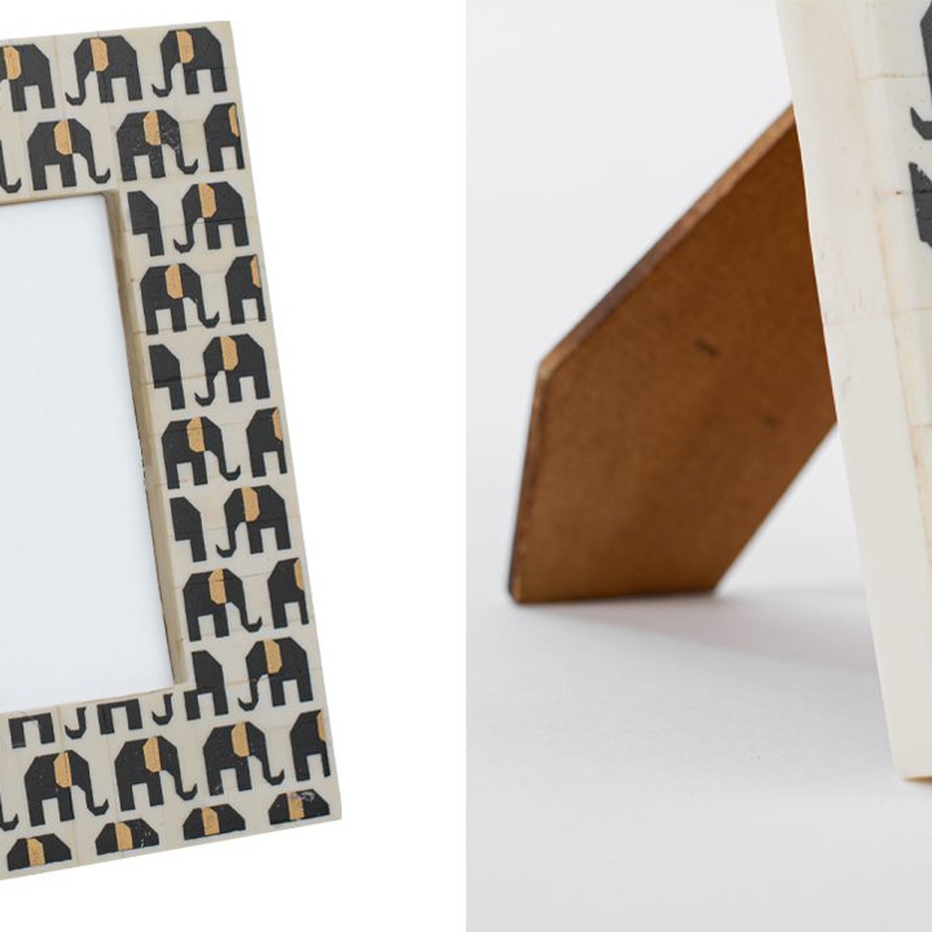 Фоторамка кость Indian Elephants Bone Inlay photo frame