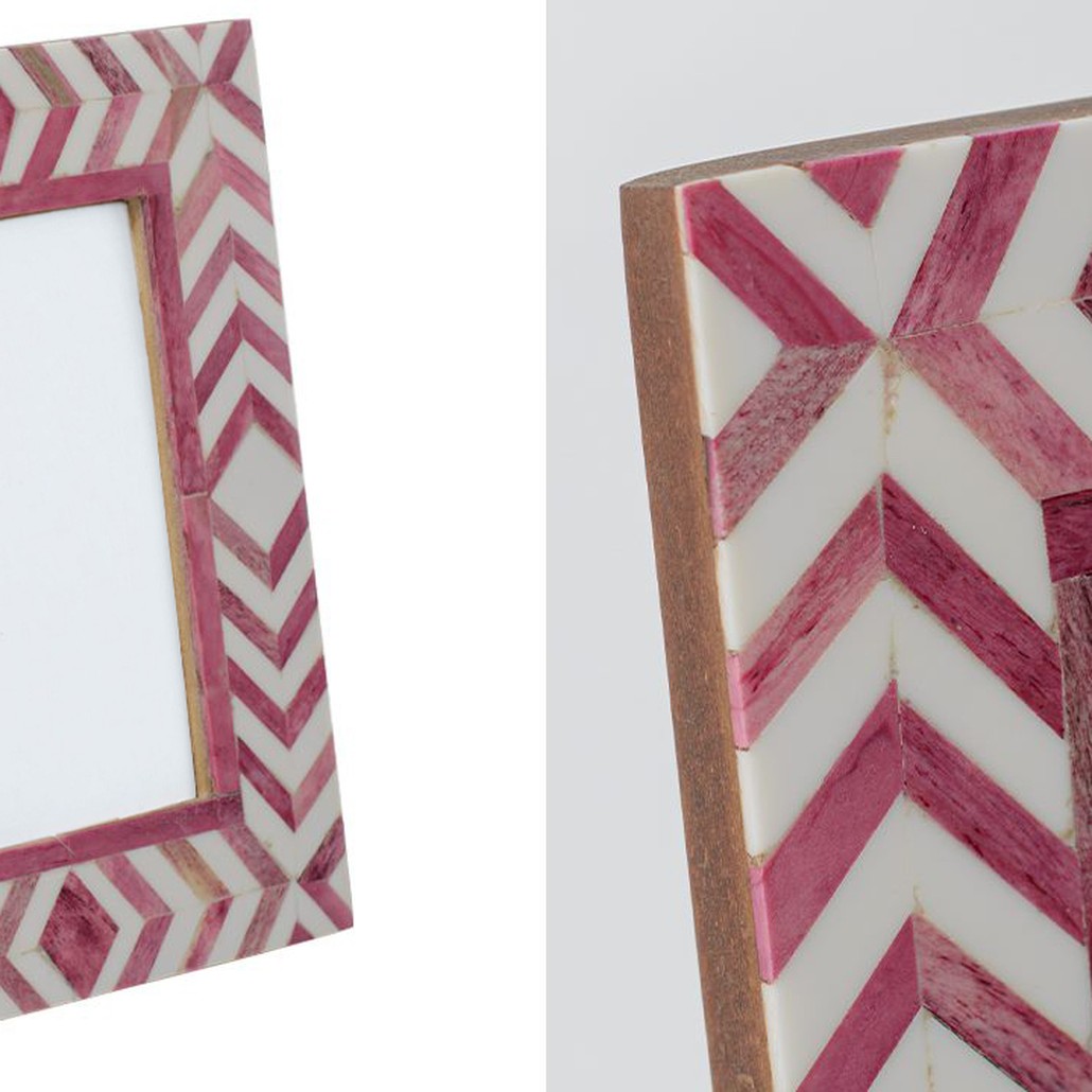 Фоторамка кость Pink Indian Bone Inlay photo frame