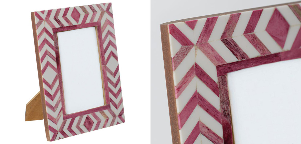 Фоторамка кость Pink Indian Bone Inlay photo frame
