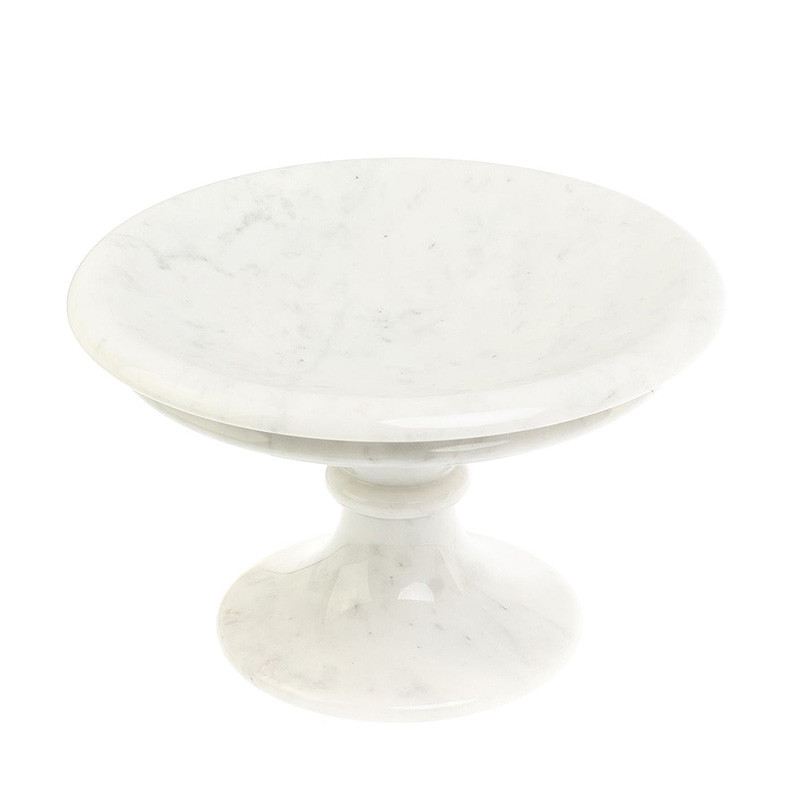 Фруктовница средняя из натурального камня Мрамор Белый Natural Stone Fruit Bowls