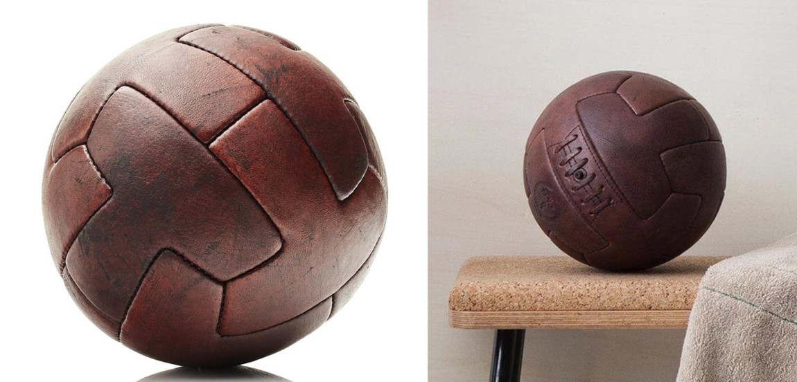 Футбольный Мяч из коричневой Кожи RETRO HERITAGE BROWN LEATHER T SOCCER BALL