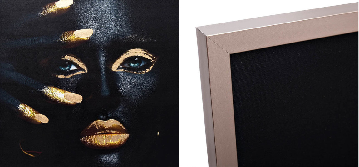 Холст с росписью потали The Black Lady