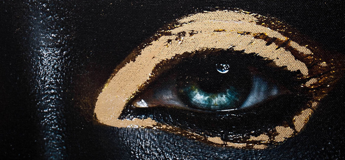 Холст с росписью потали The Black Lady