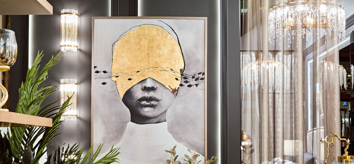 Холст с росписью поталь The riddle in the guise