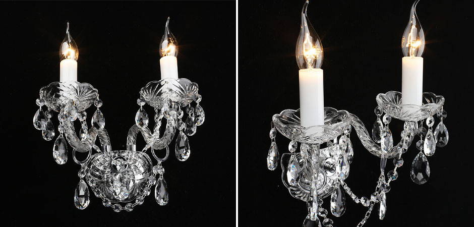 Хромовое Бра Crystal Tears