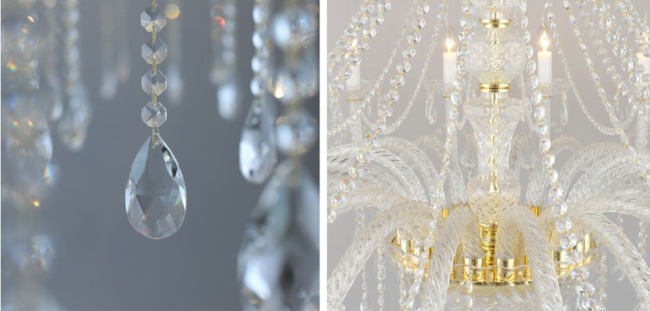 Хрустальная Люстра Crystal Feathers Золотая