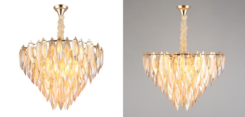 Хрустальная Люстра Feather Золото