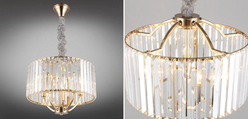 Хрустальная Люстра Glass Strips Gold