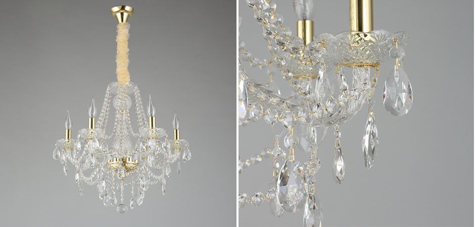 Хрустальная Люстра Tears Золотая