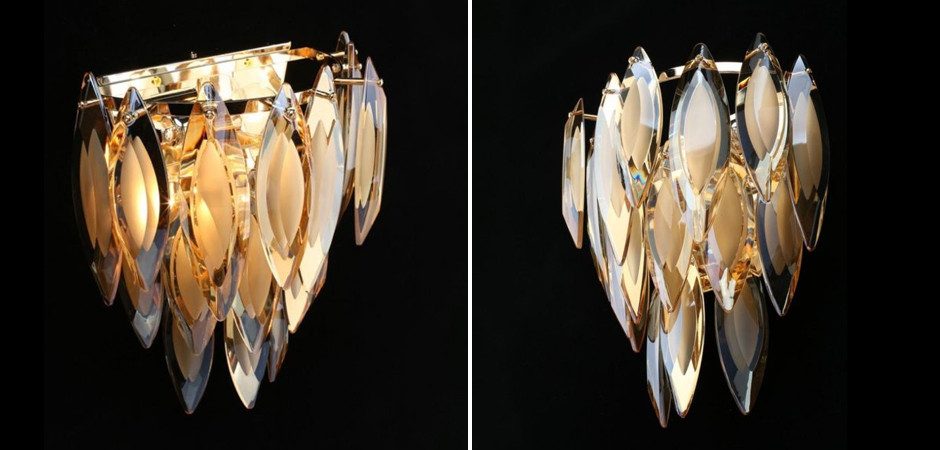 Хрустальное бра Feather Золото