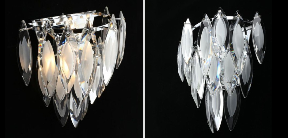 Хрустальное бра Feather Серебро