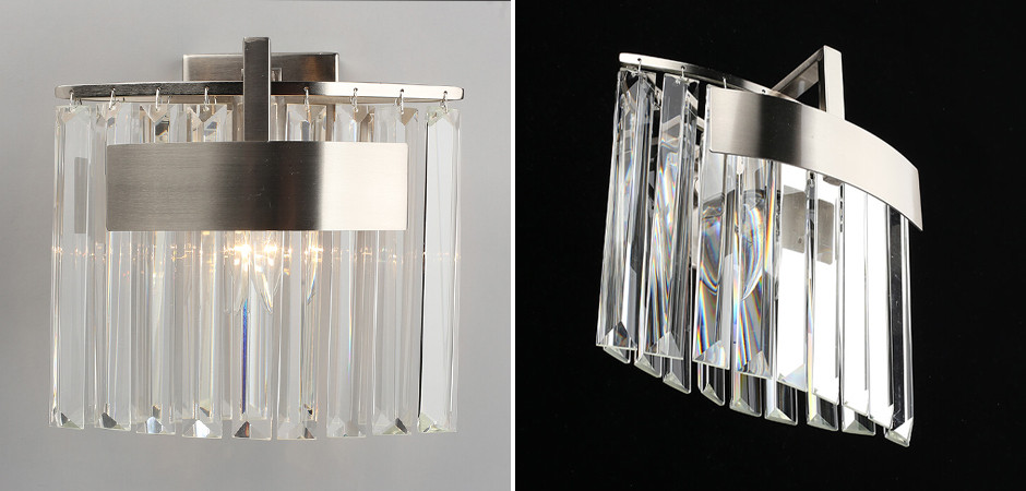 Хрустальное бра Harmonica Никель