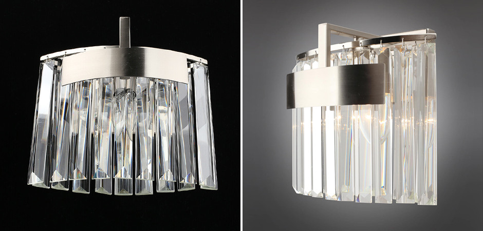 Хрустальное бра Harmonica Никель