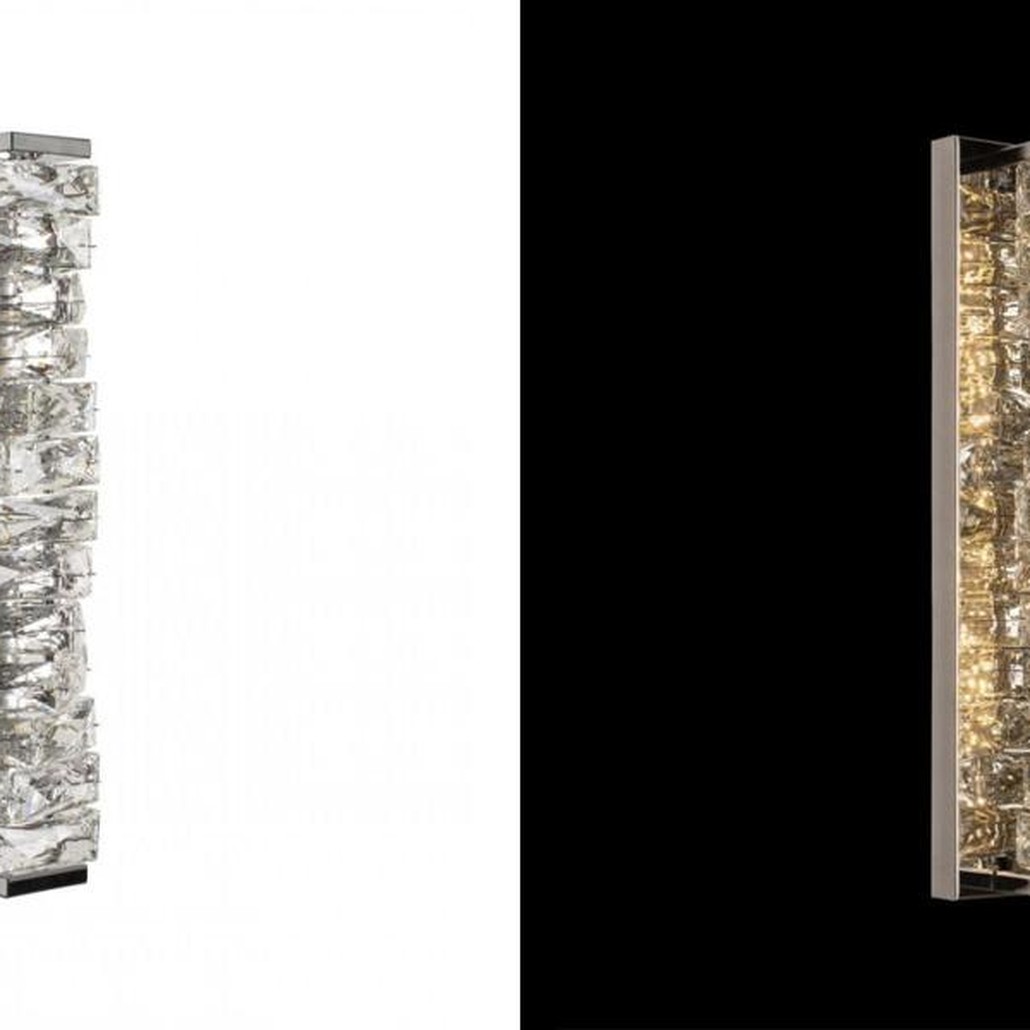Хрустальное Бра Reduced Transparent Cubes Серебро