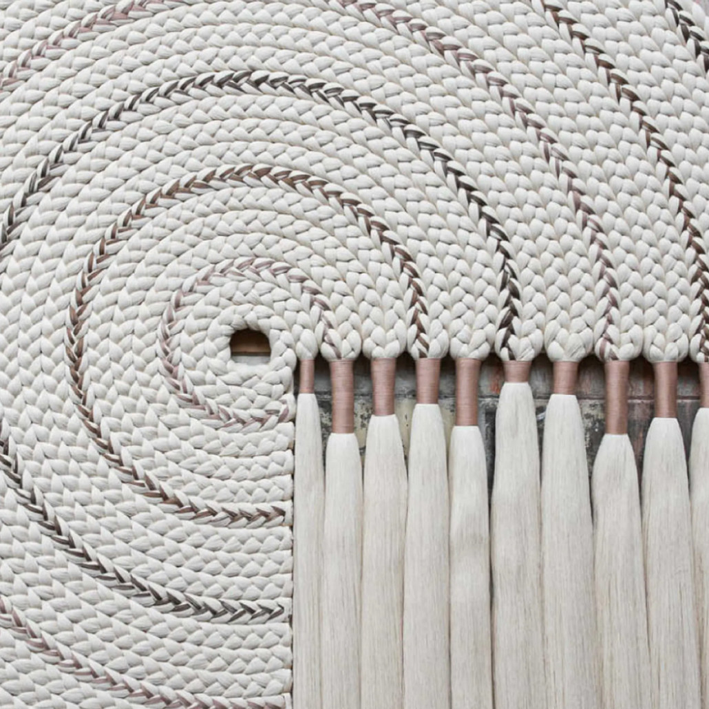 Художественный Гобелен Макраме White Disk Harmony