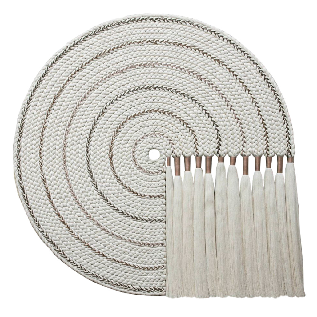 Художественный Гобелен Макраме White Disk Harmony