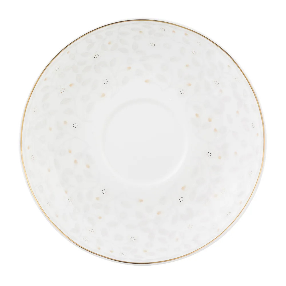 Чайная пара белого цвета из фарфора 250 мл Floral Charm