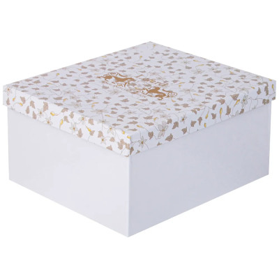 Чайная пара белого цвета из фарфора с рельефной фактурой 250 мл Floral Charm