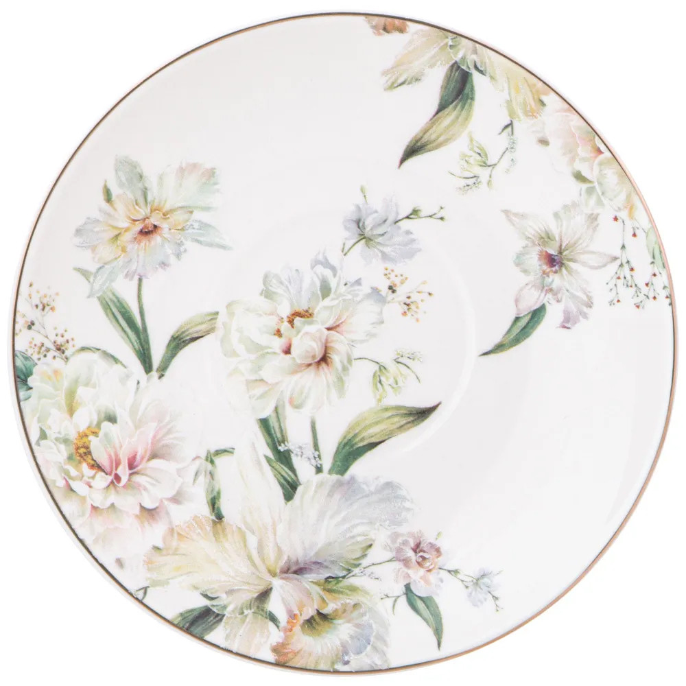 Чайная пара из фарфора 200 мл Grey Tea Porcelain Set