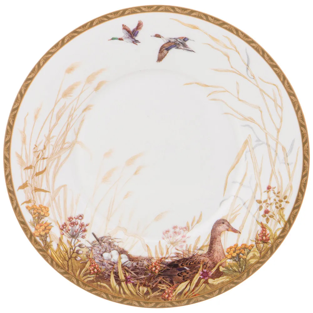 Чайная пара из фарфора с изображением собаки и уток 300 мл Hunting Porcelain Collection