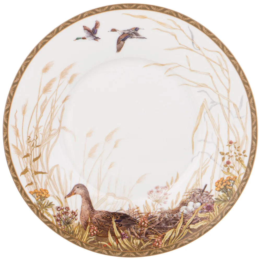 Чайная пара из фарфора с изображением утки и лисы 300 мл Hunting Porcelain Collection