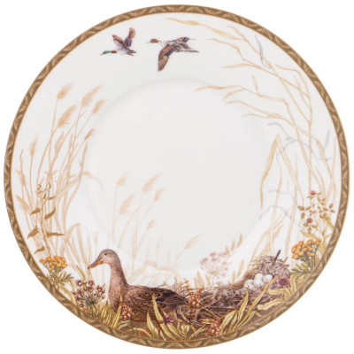 Чайная пара из фарфора с изображением утки и лисы 300 мл Hunting Porcelain Collection