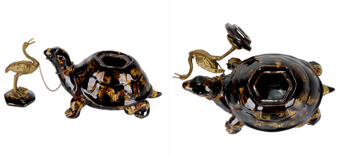 Чайник фарфоровый в виде черепахи Crane & Turtle